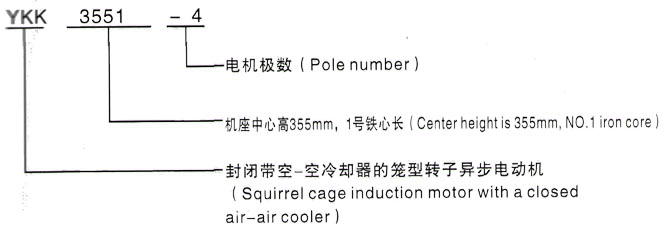 YKK系列(H355-1000)高压ZSN4-315-092三相异步电机西安泰富西玛电机型号说明